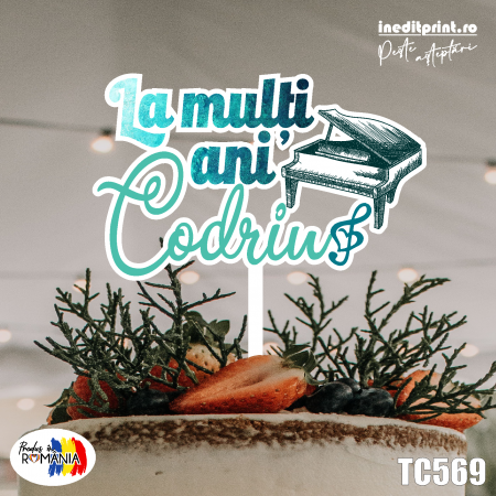 Pasiuni - Topper Tort UV Personalizat Pian TC569