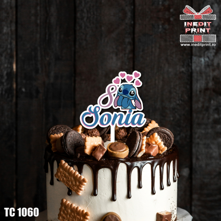 Sporturi - Topper Tort UV Personalizat STITCH TC1060