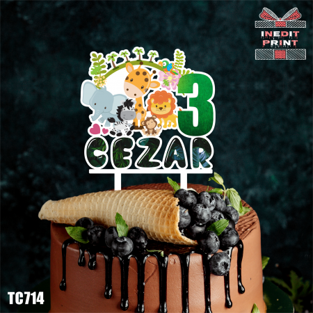 Natura si Animalute - Topper tort UV  Personalizat TC714