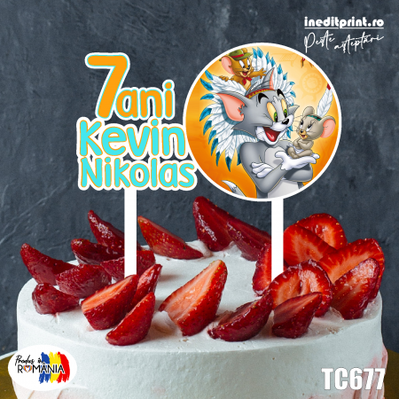 Tom si Jerry - Topper Tort UV Personalizat Tom și Jerry TC677