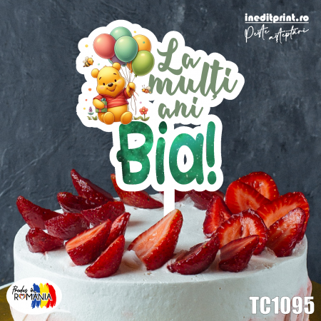 Toppers - Topper Tort UV Personalizat Winnie  The Pooh TC1095