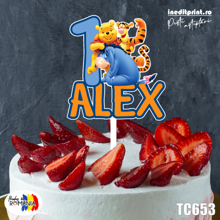 Winnie the pooh - Topper Tort UV Personalizat Winnie the Pooh TC653