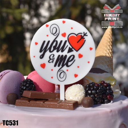 Valentines Day - Topper Tort UV You & Me TC531