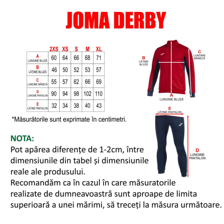 Trening DERBY JOMA, rosu cu bleumarin, S [3]