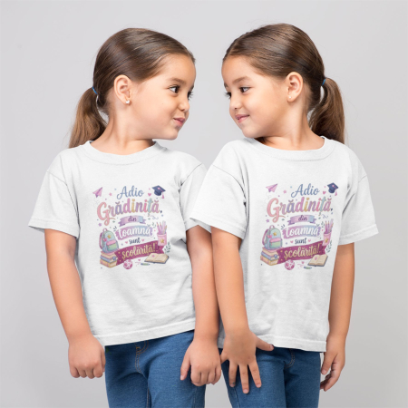 Tricouri pentru copii - Tricou Copii Adio Gradinita, alb, 4 ANI TPC58