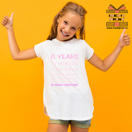 Tricouri pentru copii - Tricou Copii Personalizat 6 YEARS TPC8