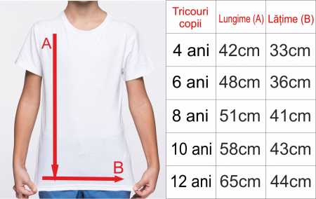 Tricou Copii Viszlat Ovoda, alb, TPC57 [1]