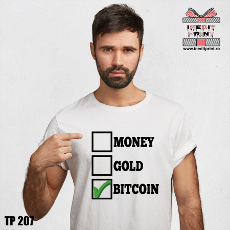 Tricouri - Tricou Money Gold Bitcoin TP207