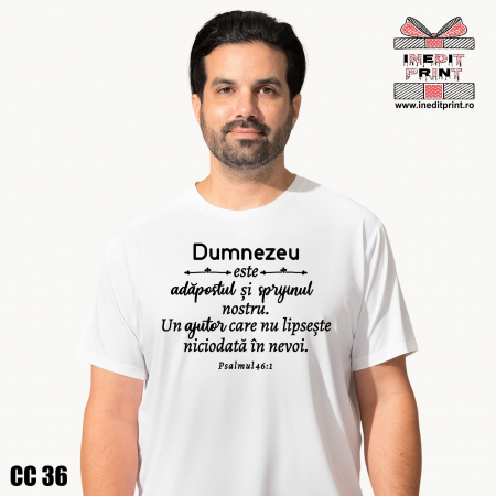 Tricou Verset Psalmul 46:1 CC36 [1]