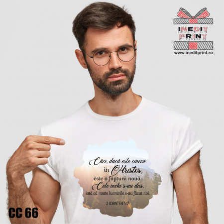 Tricouri - Tricou Verset 2 Corinteni 5:17 CC66