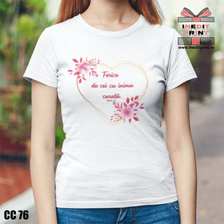 Tricouri - Tricou Verset Matei 5:8 CC76