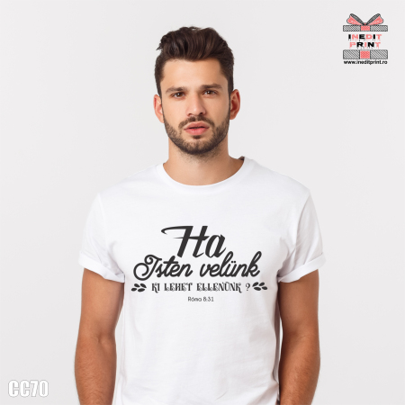 Tricouri - Tricou Verset Romani 8:31 CC70 HU