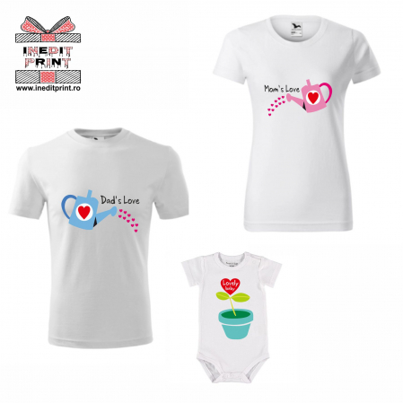 Tricouri pentru cupluri - Tricouri aniversare Love family TA8