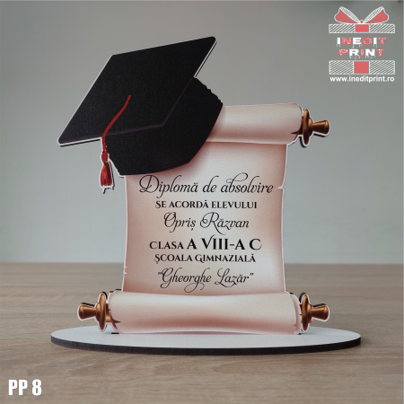 Trofee - Trofeu personalizat ”Diplomă de absolvire” PP8