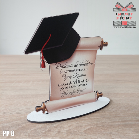 Trofeu personalizat ”Diplomă de absolvire” PP8 [1]