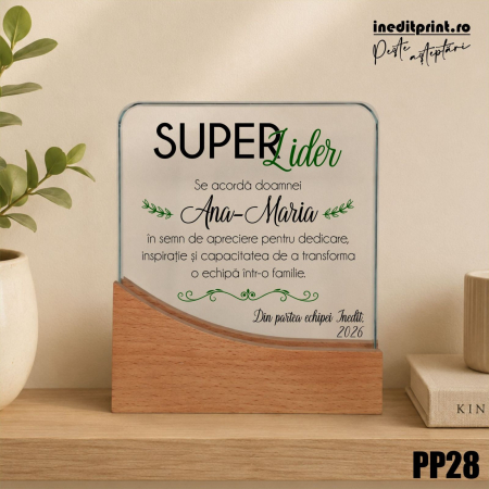 Trofee - Trofeu personalizat Lider PP28