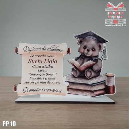 Trofee - Trofeu personalizat ”Ursuleț Absolvent” PP10