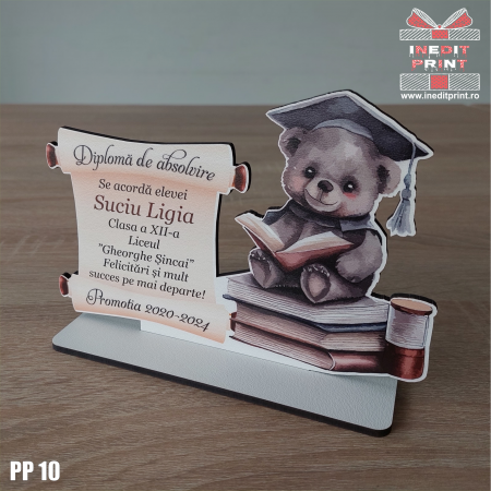 Trofeu personalizat ”Ursuleț Absolvent” PP10 [2]