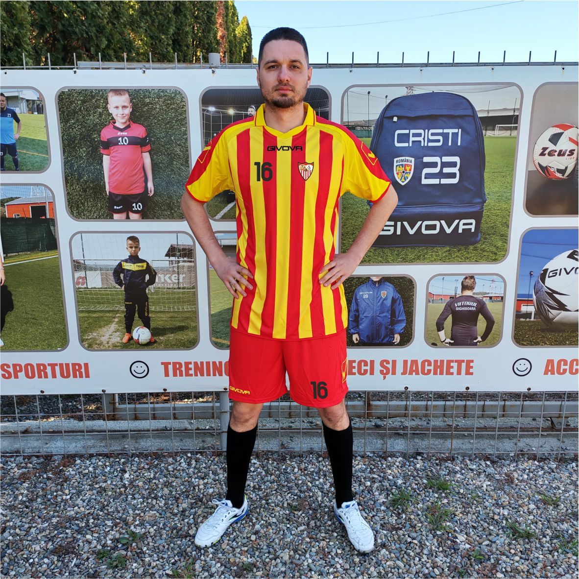 Kit Supporter MC GIVOVA - KITC24 ROSU CU GALBEN, XL