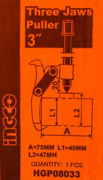 Extractor rulment 3'' cu 3 gheare 3000Kg [2]