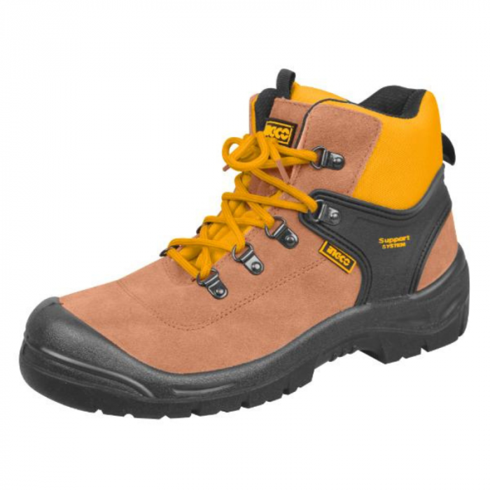 Bocanci de Protectie din Piele Intoarsa cu Talpa si Varf Metalic S1P [2]