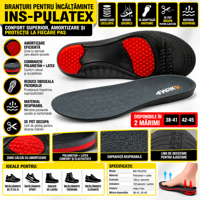 Branturi pentru incaltaminte, INS-PULATEX JR-814-RB [5]