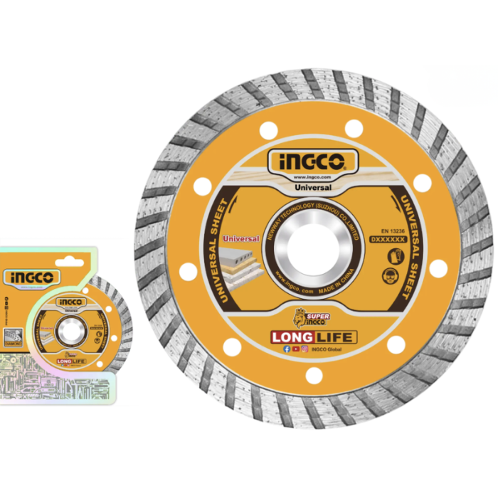 Disc diamantat de taiere continuu, TURBO, 115mm, 125mm, 180mm, 230mm - INGCO [2]