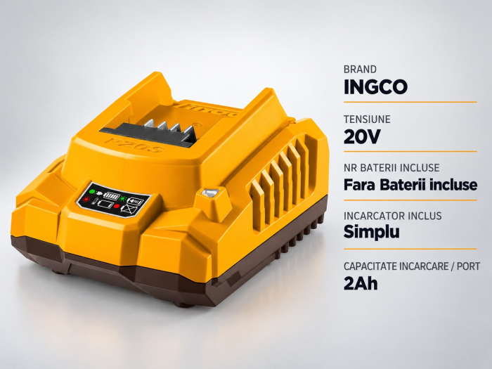 Incarcator rapid 20V, 2Ah, compatibil gama P20S, incarcare eficienta [2]