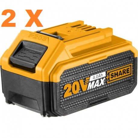 Kit 3 Scule pe acumulator 20V, Flex, Masina de insurubat, Lanterna plus 2 acumulatori 2Ah - INGCO CKLI2048 [6]