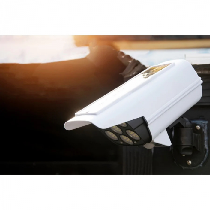Lampa solara, 100 x LED, cu senzor de miscare si telecomanda, tip camera supraveghere [3]
