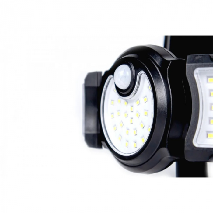 Lampa solara, 112 x LED, cu senzor de miscare, 3 capete rotative 360° [12]