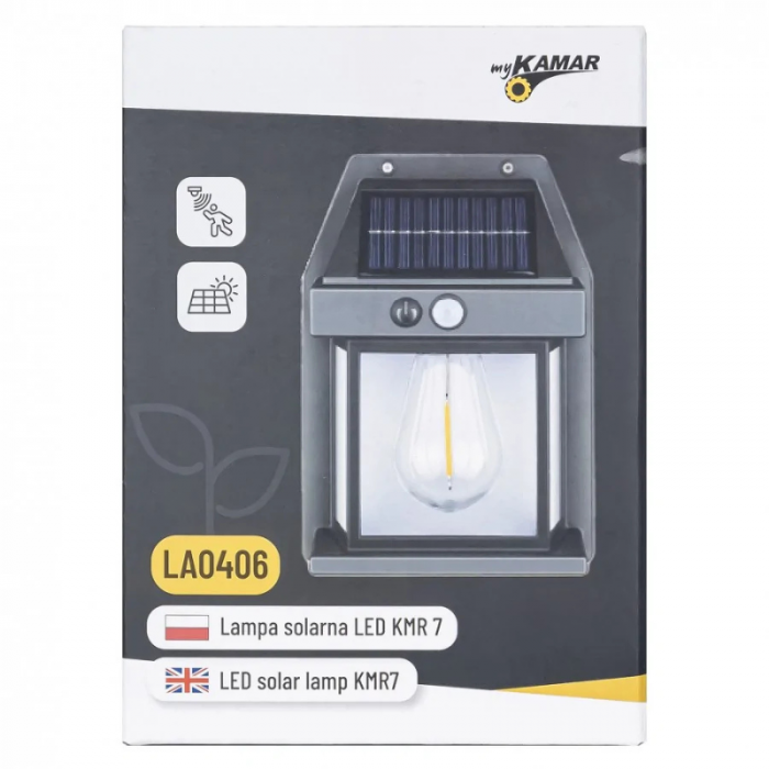 Lampa solara cu bec 2W, cu senzor [8]