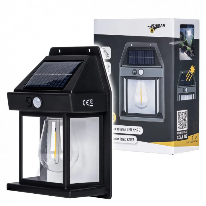 Lampa solara cu bec 2W, cu senzor [2]