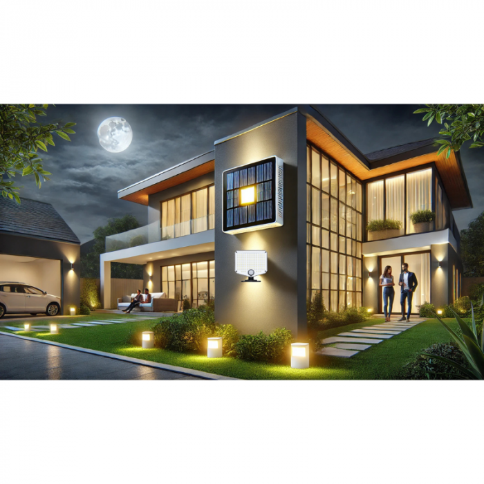 Lampa solara cu cablu, 153 x LED, cu telecomanda [17]