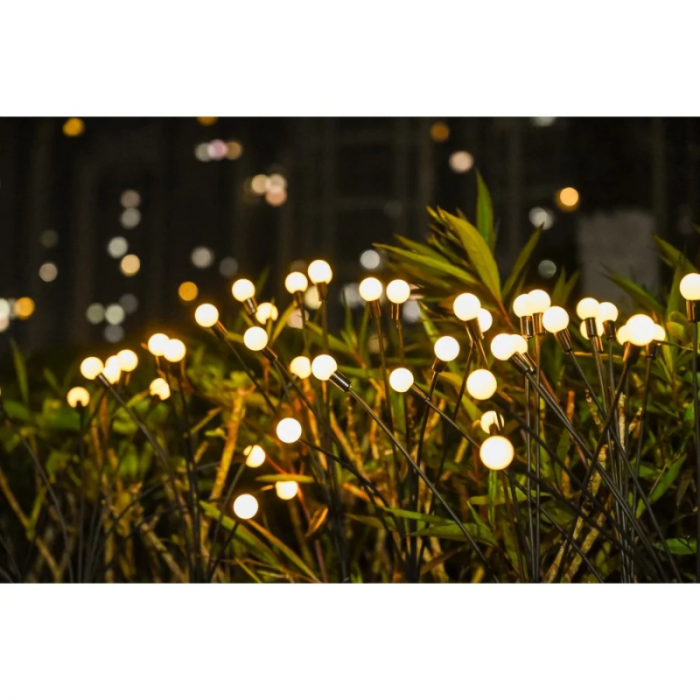 Lampa solara de gradina, efect licurici, 10 x LED, cu 10 bulbi [2]