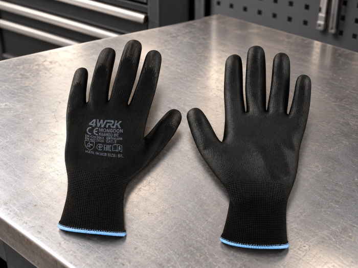 Manusi de lucru MONSOON XKS6002, Negre, cu acoperire PU [4]
