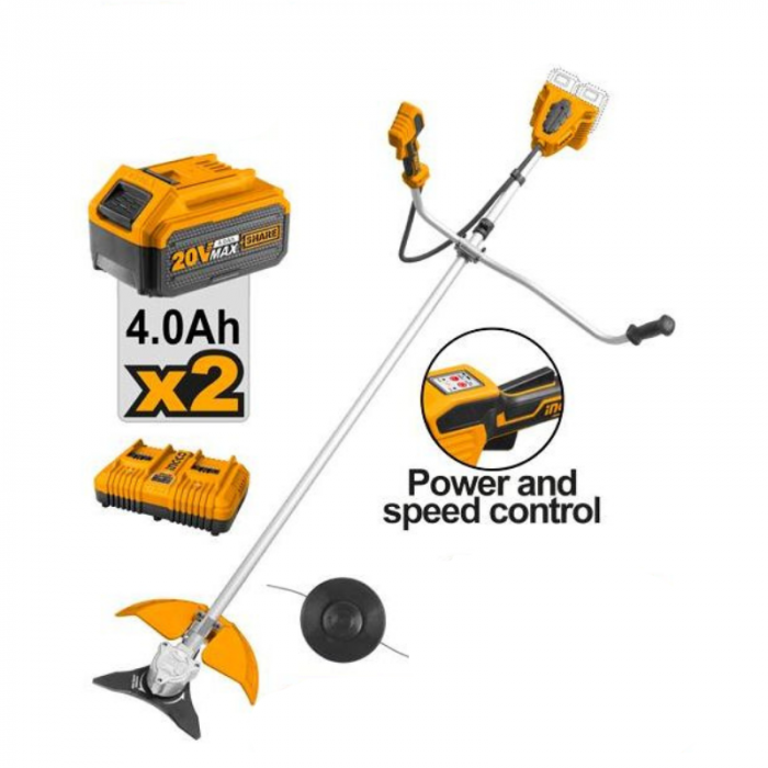 Motocoasa electrica, 40V cu 2 Acumulatori 4Ah, brushless [4]