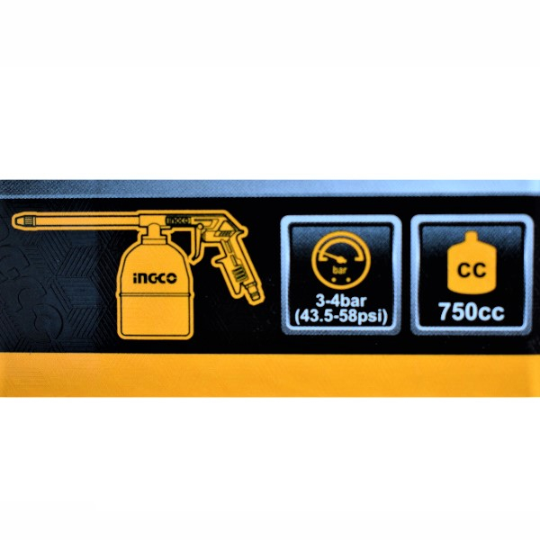 Set accesorii aer comprimat, vopsit, suflat, pistol cu vas sus - INGCO AKT0053 [3]