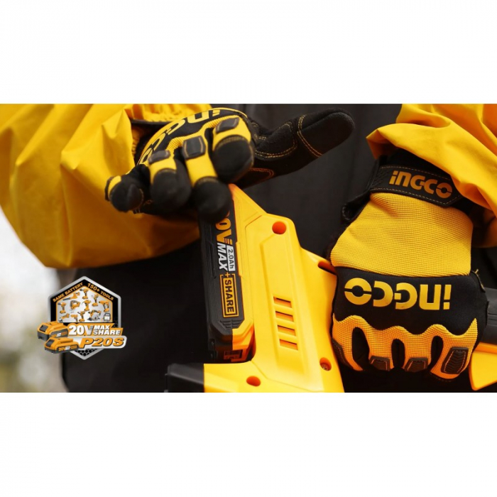 Suflanta pentru frunze pe acumulator 20V, motor fara perii, brushless - INGCO CABLI20428 [5]
