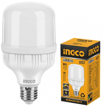 Lanterne si becuri - Bec LED, 20W, E27 - INGCO HLBACD3201T