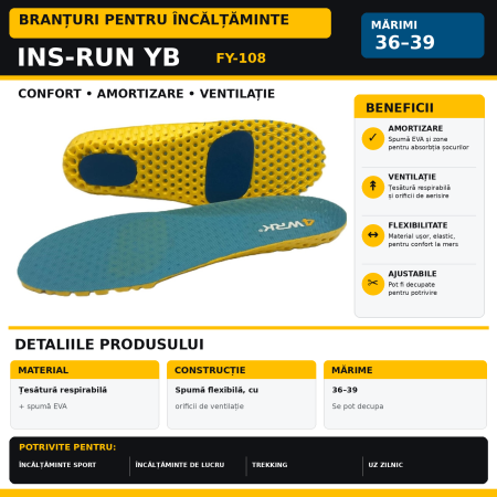 Branturi pentru incaltaminte, INS-RUN YB-FY-108 [7]