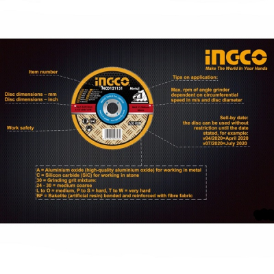 Disc abraziv, panza sefluire, degrosare metal 115mm [1]