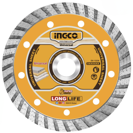 Disc diamantat de taiere continuu, TURBO, 115mm, 125mm, 180mm, 230mm - INGCO