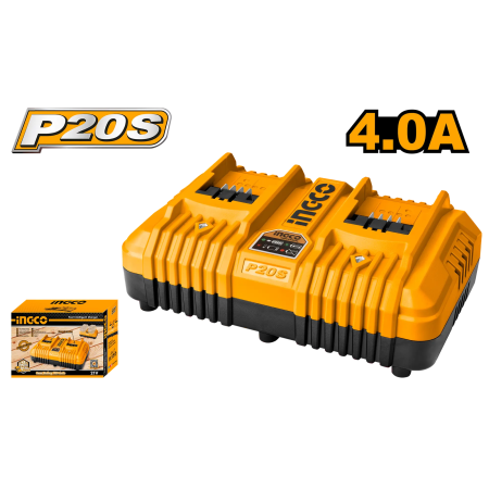 Incarcator dublu rapid 20V 4A, pentru 2 acumulatori, sistem inteligent [4]