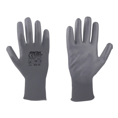 Manusi si Genunchiere - Manusi de lucru MONSOON XKS6002, Gri, cu acoperire PU