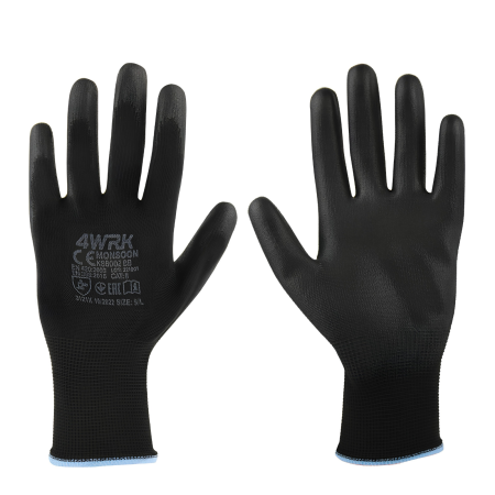 Echipamente de protectie si siguranta - Manusi de lucru MONSOON XKS6002, Negre, cu acoperire PU
