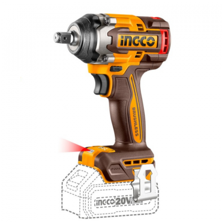 Masina de insurubat cu impact 500Nm, 20V, trusa cu acumulatori si incarcator: [1]