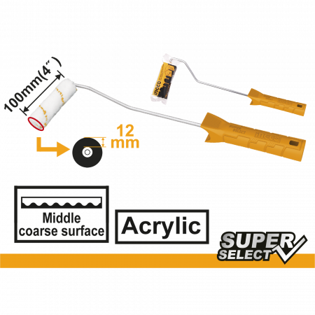 Promotii - Mini Rola trafalet fibra 100mm, Super Select - INGCO HRHT281002