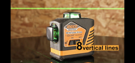 Nivela laser multi-linie, 3D, cu valiza, baterii reincarcabile + suport universal - INGCO HLL255245 [3]