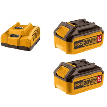 Pachet baterie 2 x 4Ah + incarcator, 20V [1]
